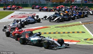 At Monza it is always tight into the first corner 